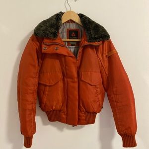 Vintage Peuterey Down Jacket with Fur Lapel